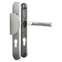 Ouvre&déco – Poignée De Porte Palière En Aluminium Anodisé Argent Sur Plaque Clé I Entraxe 195 Mm, Paliere