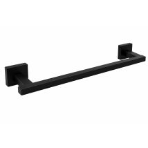 Capannoli - Toallero Cuadrado 40 Cm Modelo Negro Mate Nook Nk140 Mm Negro Mate - Tornillos De Fijación