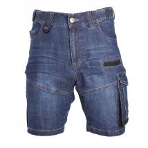 Pantalon de jardinage – Lahti Pro – 12 poches – Denim extensible – Bleu – M