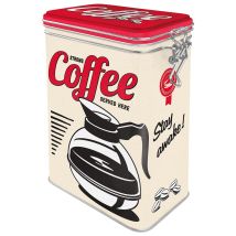 Nostalgic Art - Nostalgic-art Contenitori Da Caffè Retrò Strong Coffee Served Here – Idea Regalo Per La Cucina, Con Coperchio Salva Aroma, Design 