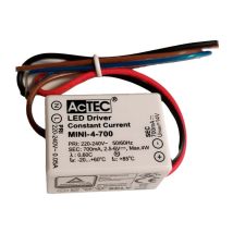 Mini Led Driver Ip65 Corrente Costante 700ma 2,5v-6vdc 4w 48x38x21mm
