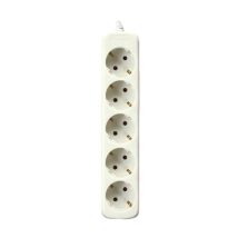 Mehrfachsteckdose 5 Schuko-Steckdosen 1,5 Meter Kabel 16A IP44 Weiß Blisterpackung