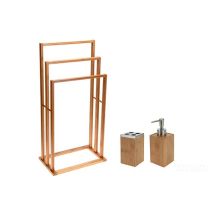 Distributeur de savon en bambou – 400 ml – Salle de bain et WC – Accessoires de salle de bain – Bathroom Solutions