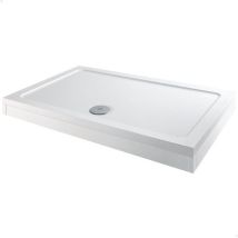 Hydrolux - Modern Rectangle Shower Tray 1000 X 700mm Easy Plumb Slimline Lightweight White