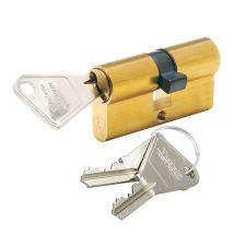 Vachette - V5 7100 Cylindre 2 Entrées Laiton 40x45 - 3 Clefs - Vis De 60