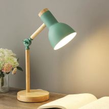 Lámpara De Escritorio De Madera Creativa De Estilo Nórdico, Lámpara De Mesa De Hierro Plegable, Lámpara De Lectura Con Protección Ocular Para Sala De 