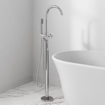 Architeckt - Freestanding Bathroom Tap Bath Shower Mixer Chrome Floor Mounted Free Standing