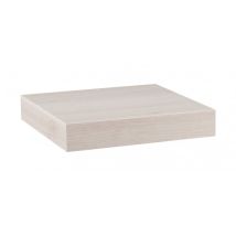 Mensola Da Muro, Mensola Tamburata, Scaffale Legno, Mensola Da Parete, Walnut White, 25x25x3,8 Cm - Minerva