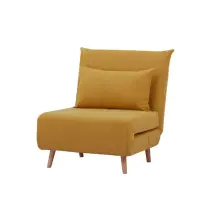 Poltrona Letto "dream" In Tessuto Color Senape, 82x90x84 Cm
