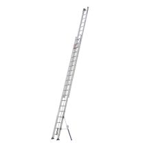 CENTAURE – Schiebeleiter 3x10 Sprossen – Max. Länge 6,90 m – Belastbarkeit bis 350 kg – Wandlaufrollen ø 125 mm – Aluminiumguss Rollenhalter ø 55 mm