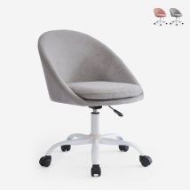 Chaise De Bureau Pivotante En Tissu Réglable En Hauteur Mikro - Gris