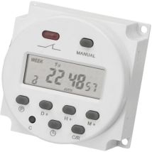 Minuterie Numérique Programmable Hebdomadaire Montée Sur Panneau Électrique 16 Programmes Marche/arrêt Indépendants Pour Les Lumières Du Bureau À 