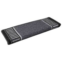 Selbstklebende Treppenschoner 15 Pcs Anthrazit 65 X 21 X 4 Cm Vidaxl