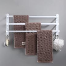 Skecten Toallero De Baño De 3 Niveles, 50 Cm Toallero De Pared, Soporte Para Toallas De Baño