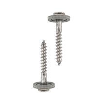 Viti Spengler 4,5 X 45 Mm, 150 Pezzi, Din 7995, In Acciaio Inox A2, Pz2, Din 7995, Testa Cilindrica, Con Disco E Epdm Di, Argento, 4,5 X 45 Mm - 