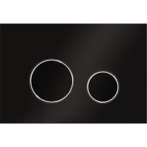 Kk-pol M11v1 Bouton De Chasse D'Eau Noir Mat Chromé