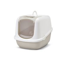 Caja De Arena Para Gatos Savic Nestor Jumbo Blanca Y Café
