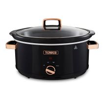 Tower T16019rg Slow Cooker Infinity Con 3 Impostazioni Di Cottura E Funzione Keep Warm Per Il Mantenimento Del Calore, Elettrodomestici Cucina, 6,5 L,