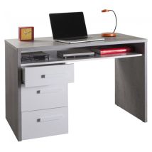 Schreibtisch Mit Holzschubladen Für Büro Und Schlafzimmer 110 Cm Pc-arbeitsplatz -zement