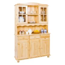 Sideboard Mit Drei Türen Und Drei Schubladen, Farbe Eiche Hell, 130 X 198 X 32 Cm