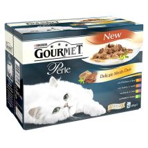Gourmet – Tender Delicate Meat Duos Cat Treats – 12 Pouches – 85g
