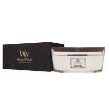 Vela Woodwick Blanca Té Y Jazmín 453,6 G Elíptica Con Caja De Regalo