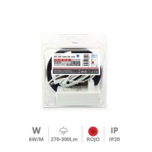 Kit 5m Tira De Led 6w/m Ip20 Rojo Preparado