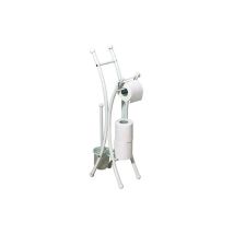 Allibert – Inodoro de valet blanco Corfú – Soporte para pinceles – 18 x 74 x 28 cm – 2,3 Kg – Acabado metálico
