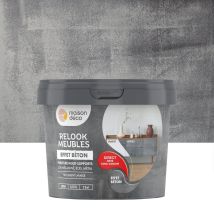 Vernice Per Mobili E Oggetti In Legno, Relook Maison Deco Effetto Cemento, 0,375 L Maison Deco