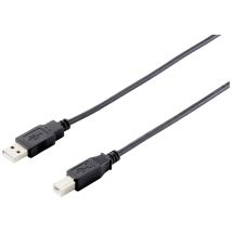 equi USB-Kabel Typ A auf Typ B 3m – USB 2.0 – Übertragungsrate bis zu 480 Mbps – doppelt geschirmt