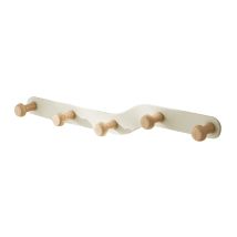 Garderobenleiste Kindergarderobe Ohne Bohren Garderobenhaken Wand Kleiderhaken Hakenleiste Cremefarbende,für Flur Kinderzimmer Wohnzimmer Schlafzimmer