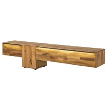 Massivmoebel24.de - Lowboard Wildeiche 220x43x55 Natur Geölt Wien 207