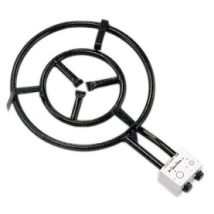 Butan/Propan-Gasbrenner 40 cm – 2 Brenner – 1220 W – Ideal für Paella – Rechaud-Diffusor