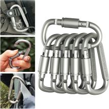 Set Di 6 Moschettoni Portachiavi In Acciaio Inossidabile, Piccoli Mini Moschettoni Leggeri E Resistenti Per Brocca D'Acqua, Guinzaglio Per Cani, 