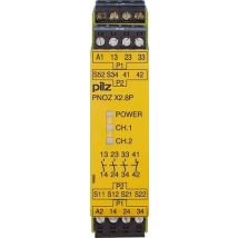 Relé De Seguridad Pilz Pnoz X2.8p 24 V Ac/dc 3 N/o 1 N/c