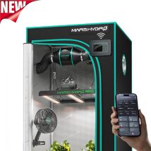 2026 Mars Hydro 80x80x160cm Smart Complete Grow Tent Kit丨fc-e 1500 150w Full Spectrum Led Grow Light丨6” Clip Fan丨4” Ventilation System With Smart App 