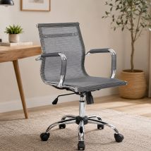 Silla de Oficina Rockhampton – Sillón Ejecutivo Ergonomico con Reposabrazos – Color Gris – Dimensiones 62x54h92/102 cm