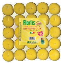 Teelichter mit Citronella 25 Stück Brenndauer 4 Stunden Durchmesser 3,8 cm Höhe 1,7 cm Insektenschutz