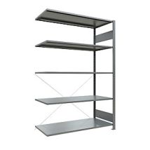 Eurokraft – Scaffale a innesto singolo 2000 mm – Portata 150 kg per ripiano – Dimensioni ripiani 1300 x 600 mm