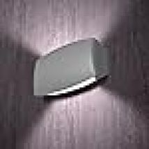 Wandleuchte Abram 1xr7s (118mm) 7,5w Mit Druckknopf Cct (3farben) Ip55 L.19,5xw.6xh.12cm Grau Harz