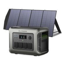 R1500 Lite Estación De Energía Portátil Con 200w Panel Solar, 1056wh Lifepo4 Batería, 4 Tomas Ac De 1600w (3200w Pico), Generador Solar Para Camping, 