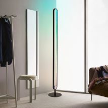 Lampada A Stelo Da Terra Led Piantana Moderno Telecomando Rgb Markab