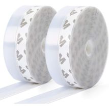 10m×25mm 2 Pack Bande D'Étanchéité En Silicone,joint De Portes Et Fenêtres Auto-adhésif, Transparent Joint De Fond De Porte Pour Anti-poussière, 