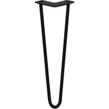 Legs - Set Di 4 Gambe Per Mobili Gamba Per Tavolo In Acciaio Gambe A Forcina Include Viti E Piedini Protezione Gratuiti (31-71cm) - 40.6cm - 2 Rebbi -