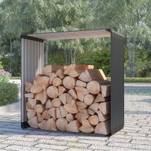 Legnaia Da Esterno Giardino In Metallo 110x52x110cm Livigno
