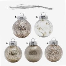 Glänzende Weihnachtskugeln 6 Cm 25 Stk. Champagner