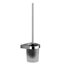 Dornbracht Toilettenbürstengarnitur Wandmodell aus Kristallglas matt schwarz Breite 126 mm Höhe 415 mm Ausladung 120 mm