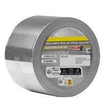 Cinta adhesiva aislante térmica 250 cm x 0,75 cm – Aluminio – Color gris metalizado – Ideal para aislamiento