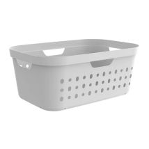 Panier à linge – 39L – Blanc – Matières, Largeur, Hauteur, Longueur, Volume, Nombre de compartiment(s), Poids