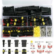 352-piece Waterproof Connector Kit, 1/2/3/4 Pin Waterproof Car Electrical Terminals, For Motorcycles, Scooters, And Cars